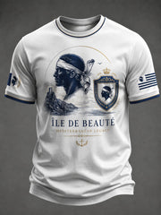 T-shirt pour homme imprimé du drapeau de la Corse