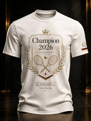 T-shirt commémoratif Champion de tennis 2026 pour homme