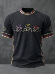 T-shirt à manches courtes pour la course cycliste masculine
