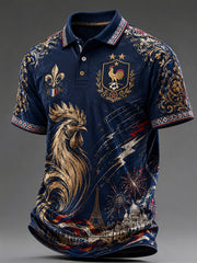 Polo imprimé artistique France Football pour homme