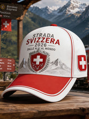 Chapeau imprimé d'art de football suisse unisexe
