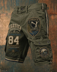 Short Homme Drapeau Corse Français Imprimé