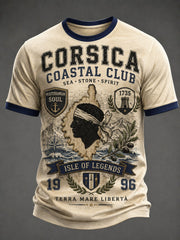 T-shirt pour homme imprimé du drapeau de la Corse
