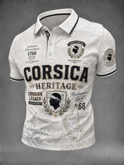 Chemise pour homme à imprimé drapeau de la Corse