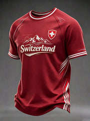 T-shirt imprimé pour hommes, Suisse