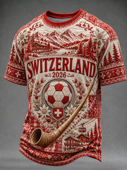 T-shirt à imprimé fan pour l’équipe de Suisse masculine