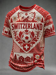 T-shirt à imprimé fan pour l’équipe de Suisse masculine