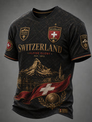 T-shirt à manches courtes pour homme avec imprimé footballistique