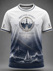 T-shirt pour hommes imprimé celtique de Bretagne, France