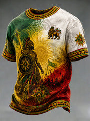 T-shirt décontracté pour homme à imprimé reggae