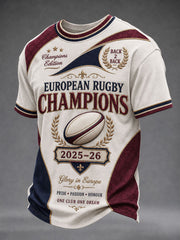T-shirt à manches courtes pour hommes, championnat consécutif