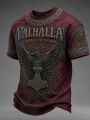 T-shirt à manches courtes à imprimé rétro Viking Element Homme