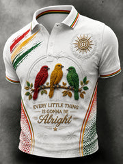 Polo décontracté Reggae classique style vintage pour homme