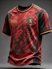 T-shirt imprimé pour passionnés de football belge, modèle homme