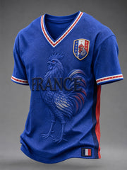 T-shirt col en V France Football pour homme