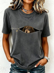 T-shirt adorable pour femme représentant un Cavalier King Charles Spaniel