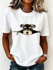 T-shirt pour femmes avec adorable Schnauzer miniature