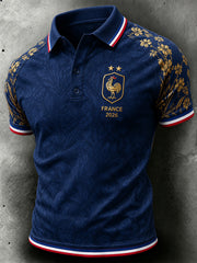 Polo à imprimé France Football pour homme