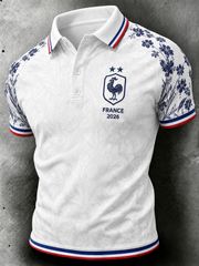Polo à imprimé France Football pour homme
