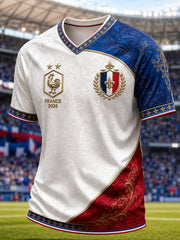 T-shirt col en V France Football pour homme
