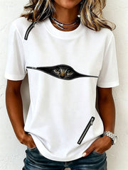 T-shirt drôle de chat des femmes
