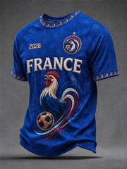 Cadeau pour hommes pour les fans de football Imprimer Casual Tee