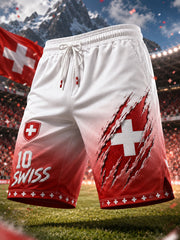 Shorts imprimés sur le thème du football masculin