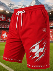 Short imprimé sur le thème du soccer pour hommes