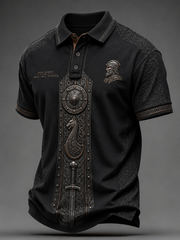 Chemise à manches courtes viking danoise pour hommes