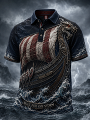 Chemise à manches courtes viking danoise pour hommes