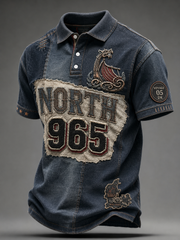 Chemise à manches courtes viking danoise pour hommes