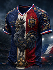 T-shirt col en V France Football pour homme