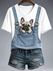 T-shirt Lovely French Bulldog Femme