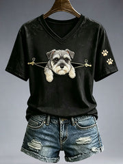 T-shirt Lovely Schnauzer Femme