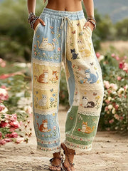 Pantalon Botanique Floral Femme