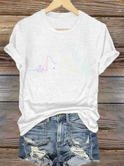 Les femmes de Cat Lover Design élégant fer sur T-shirt à manches courtes