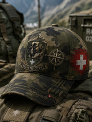Chapeau pour homme au style vintage, à imprimé camouflage militaire