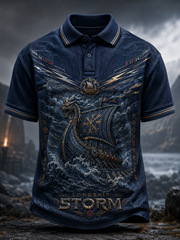 Chemise viking à manches courtes pour homme