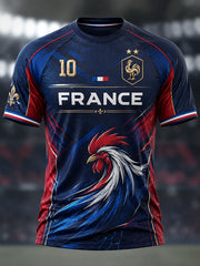T-shirt à manches courtes pour hommes, commémoration patriotique française