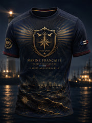 T-shirt manches courtes bleu marine pour homme