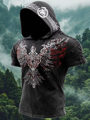 Vintage Viking d'inspiration nordique Folk Art Print Casual Hoodie
