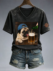 T-shirt Lovely Pug Femme