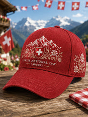Chapeau imprimé sur le thème de la Fête nationale