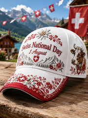Chapeau imprimé sur le thème de la Fête nationale