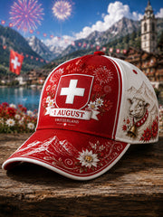Chapeau imprimé avec des éléments de célébration de la fête nationale
