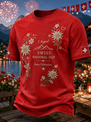 T-shirt à manches courtes graphique pour la célébration de la Journée nationale des hommes