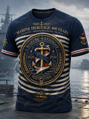 T-shirt manches courtes bleu marine pour homme
