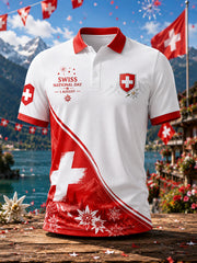 T-shirt polo à manches courtes, graphique, pour la célébration de la Journée nationale des hommes