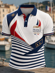 Chemise à manches courtes de la Marine française pour homme