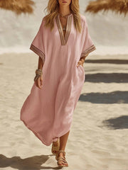 Robe maxi décontractée bohème pour femmes